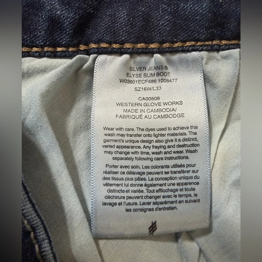 Silver Jeans Dark Blue Straight Leg Women's Jeans - Picture 3 of 5